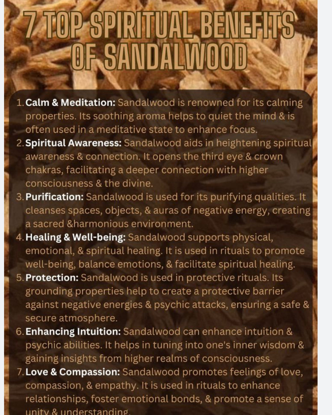 8-Sandalwood Incense (5pcs)